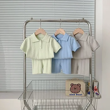 Kūdikių drabužiai Mergaitė Berniukas Kūdikis Vasaros drabužiai naujagimiams Drabužiai Muslino kostiumas vaikams Vaikų viršutinis ir apatinis komplektas 2024