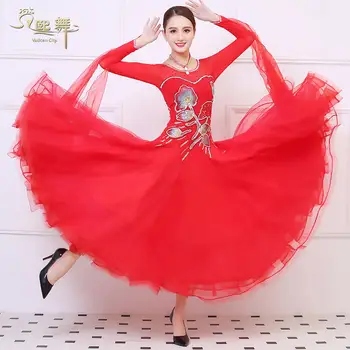 Lady Individualizuota šokių konkursinė suknelė Tango Flamenko Customes Girls Waltz Šokių kostiumas Pritaikyti pramoginių šokių suknelę D0366