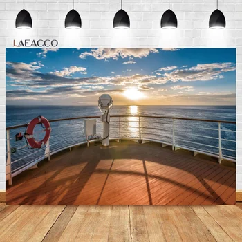 Laeacco kruizinis laivas Vasara Atogrąžų vandenynas Saulėlydžio peizažas Fonas Jūrų jūreivis Jūriniai suaugusieji Gimtadienio fotografijos fonas