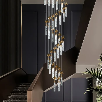 Langju šviesa Karštas pardavimas Dizainerio namas Viešbučio vestibiulis Vila Modernus bepakopis pritemdymas LED pakabinamas apšvietimas