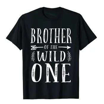 Laukinio brolis Vienas juokingas gimtadienis Retro vintažinės dovanos marškinėliai Juokingi vyrai Populiariausi marškinėliai Medvilniniai viršutiniai marškinėliai Šventė