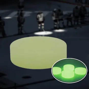 Ledo ritulio puck švytėjimas tamsiose grindyse Puck Light Up Green Nešiojami vaikams Suaugusiems Lauko sporto dovanos Ledo ritulio kamuolys
