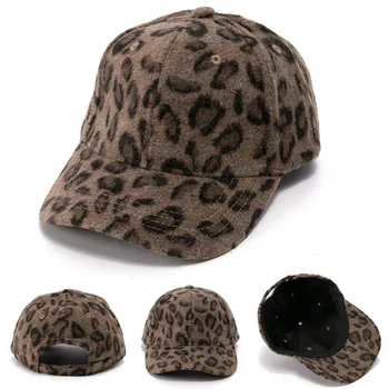 Leopardo atspaudas anties liežuvio kepurė audinės kailis šilta skrybėlė lauko kelioninė kepurė nuo saulės beisbolo kepuraitė