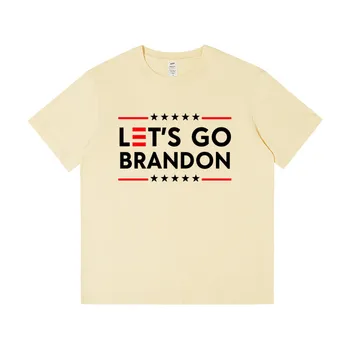 Let's Go Brandon Fashion 230gsm storio medvilniniai marškinėliai Vyriški moteriški marškinėliai Trikotažiniai vasaros laisvalaikio marškinėliai trumpomis rankovėmis Vyriški drabužiai
