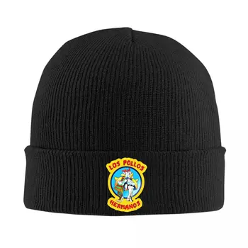 Los Pollos Hermanos Megztos kepurės Moterų vyrų kaukolės Beanies Žieminės skrybėlės Breaking Bad Hip Hop Kepurės