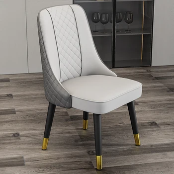 Lounge Eaiting Modern Chair Elastic Greya Simple Designer Nordic Dining Chairs Hotel Leather Sedie Sala Da Pranzo Namų baldai