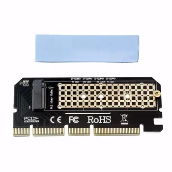 M.2 NVMe SSD Į PCIE 3.0 X16 Adapteris M Pagrindinė sąsaja Kortelės palaikymas PCI Express 3.0 x4 2230-2280 Dydis m.2 VISAS GREITIS