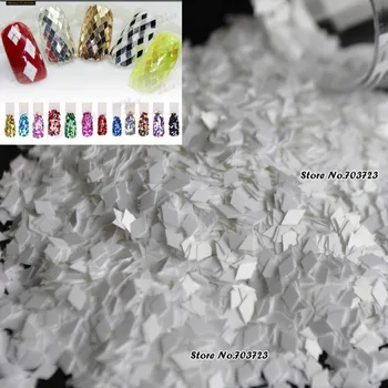 Mada Nauja nagų dailės puošyba Rombas Paillette Blizgučiai Nagai Glitter 3D skiltelė Baltas popierius B1200