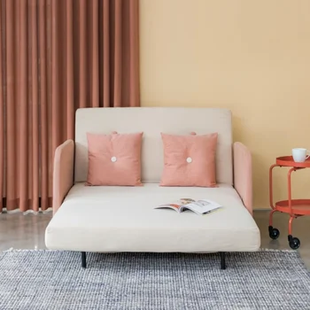 Maža pabaisa sofa-lova daugiafunkcinė sulankstoma lova dvivietė svetainė