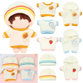 Medvilniniai lėlės drabužiai 20cm riebiems pliušiniams lėlės kostiumams Lėlės drabužiai Vaikų žaislų dovanos Mada sujungti drabužių aksesuarai