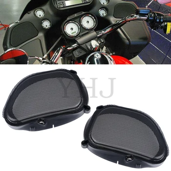 Mesh Speaker Grill Accent Cover Trim For Harley Motorcycle Road Glide FLTR Ultra FLTRU Custom FLTRX 1998-2013 Black