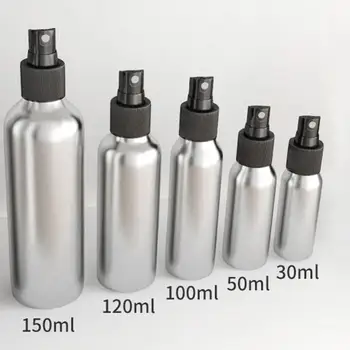 Mini eterinio aliejaus buteliukas 30-150ml aliuminio purškimo atomiserio buteliukas Pakartotinai užpildomas kosmetikos skysčio indas