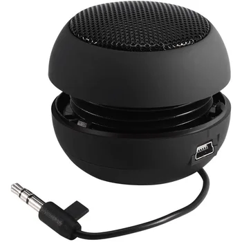 Mini nešiojamasis kelioninis garsiakalbis su 3,5 mm garso kabeliu Žemos įtampos įmontuotas akumuliatoriaus ištraukiamas garsiakalbis, skirtas 