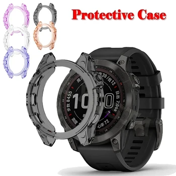 Minkštas TPU apsaugos dėklas, skirtas Garmin Fenix 7 7S 7X 6S 6 6X Smart Watch Protector Frame Cover Buferio korpusas Fenix 7