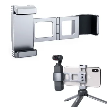 Mobiliojo telefono adapterio kišeninės kameros plokštės spaustukų laikikliai Trikojo asmenukių lazdos adapteris, skirtas Dji Osmo Pocket 2 / Pocket 1 Gimbal kamerai