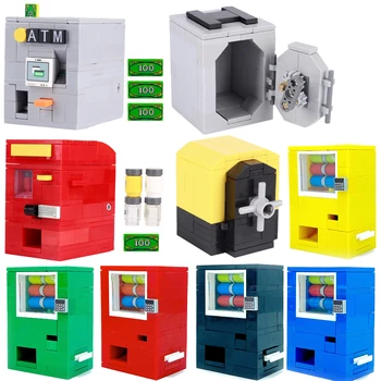 MOC seifo modelio statybinių blokų bankomatas 