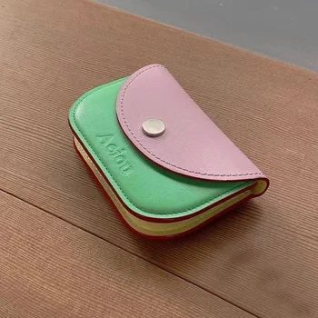 Moteriška piniginė mini prabangaus dizaino hasp solidus kelių kortelių laikiklis Naujos saldainių spalvos monetų piniginės moteriškos piniginės nešiojamos mažos rankinės