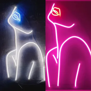 Moters logotipas Anime personažai Kambario logotipas LED neoninių žibintų logotipas Kambario dekoravimas Pritaikytos neoninės šviesos Anime neoninės šviesos