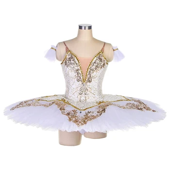 Moterys Miegančioji gražuolė Dramblio kaulo blynas Baletas Tutu Scenos apranga,Mergaitės Vaikų balerinos gėlių fėja Princesės spektaklis Šokio kostiumas