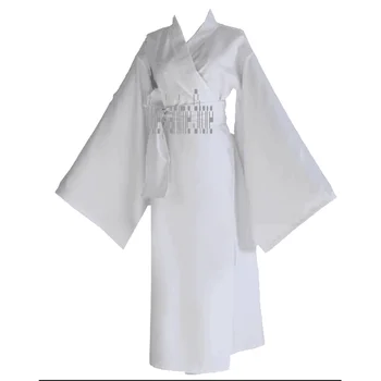 Moterų Cosplay Yukine kostiumai Balta Yukata suknelė Kimono Helovino karnavalo vakarėlis