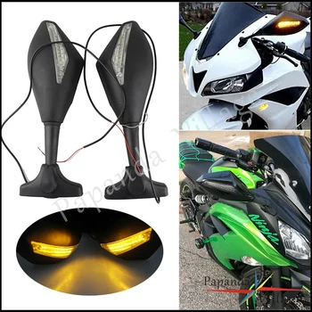 Motociklų LED posūkio signalinių žibintų indikatoriai Galinio vaizdo šoninis veidrodėlis Suzuki GSXR 600/750 1000 1100 GSF 600 1200 SV650S SV1000S