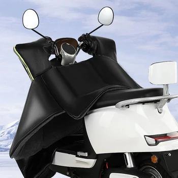 Motociklų vėjo nepralaidžios antklodės Aksomo storas priekinis stiklas Motociklo dangtis Žieminės šiltos kelio pagalvėlės Kojų dangtelis Universalus motociklui