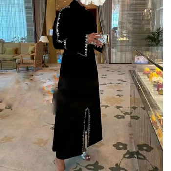 Muloong aukštos kulkšnies ilgio moteriška elegantiška ir gana prabangi prom suknelė