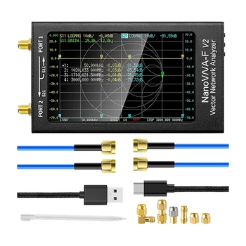 Nanovna-F V2 vektorinio tinklo analizatoriui 50Khz-3Ghz antenos analizatorius HF VHF UHF VNA 4.3 colio 5000Mah analizatoriaus pakeitimas