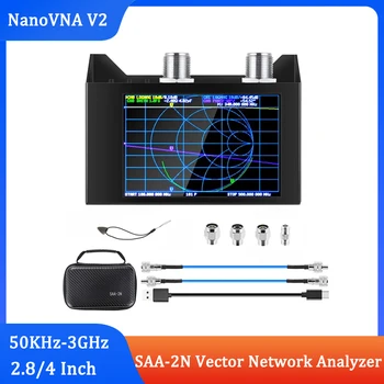 NanoVNA SAA-2N vektorinio tinklo analizatorius 50KHz-3GHz HF VHF UHF antenos analizatorius, matuojantis S parametrus su LCD jutikliniu ekranu