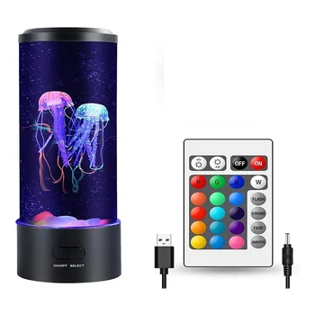 Nauja elektrinė medūzų lavos lempa, medūzų bako stalinė lempa, spalvą keičiantis medūzų akvariumas namų dekorui ir