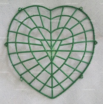 Naujas 1 kompiuteris Persikų širdis Gėlių sienų plytelės plastikinė gėlių lentyna MEILĖ širdies formos plastikinis tinklelis lentyna vestuvių gėlių kompozicijos rekvizitai