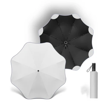Naujas 8K automatinis skėtis Vyrai Šviesą atspindintys skėčiai Lietus Moterys Saulė UV skėčiai Skėtis Atsparus vėjui Paraguas Lauke