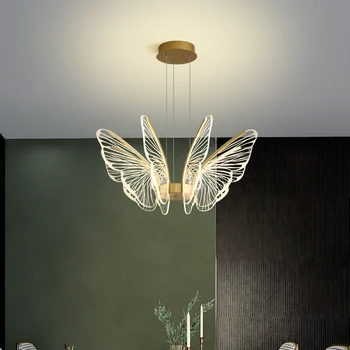 Naujas drugelio šviestuvas modernus minimalistinis kūrybinis valgomasis miegamasis vaikų kambarys LED išmaniosios lempos dekoratyvinė lempa