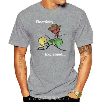 Nauji elektronikos pagrindai Tee Ohm Volt Amp Electricity Explained Cartoon Physics Shirts