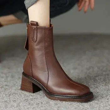 Nauji moteriški rudens žieminiai batai Aukštos kokybės batai Warm Ladys Ankle Botas Classic Patogūs moteriški batai Trend 2023 A45