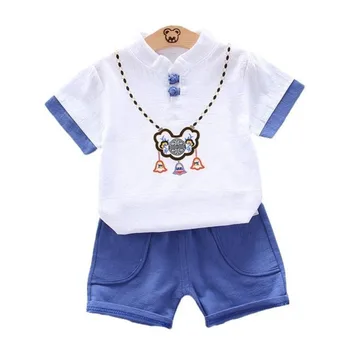 Nauji vasariniai drabužiai kūdikiams tinka vaikams berniukai laisvalaikio marškinėliai šortai 2vnt/komplektai kūdikių sportinė apranga Mažylio kostiumas vaikams Sportinė apranga