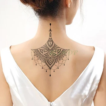 Neperšlampamas laikinas tatuiruotės lipdukas Gėlių deimantų raštas netikras tatto blykstė tatoo didelis Lipdukai meno tatuiruotės mergaitėms moterims vyrams