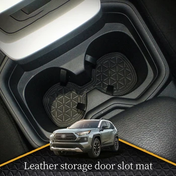 Neslystantis automobilio vartų lizdo kilimėlis Toyota RAV4 XA50 RAV 4 2019 ~ 2022 Door Groove Pad Leather Coaster Auto Interior Accessories