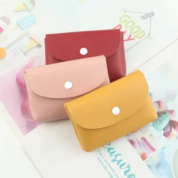 New Ladies Fresh and Simple Small Card Bag Students Solid Color Sweet Fashion Foreign Trade Wholesale Hidden Wallet