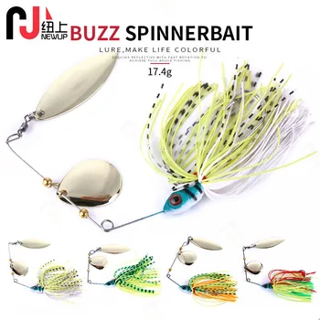 NEWUP 1vnt 17.4g Spinner Fishing Lure Bait Spoon Bass Wobbler Spinnerbait Lures Tackle Barb Hooks Pesca Artificial Metal Sequins