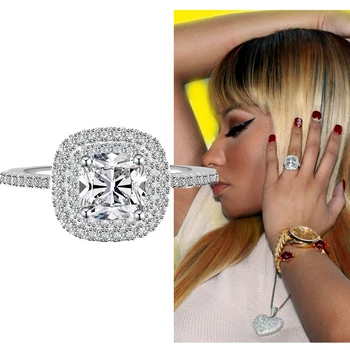 Nicki Minaj to paties dizaino žiedas madingi papuošalai prabangūs Žiedai moterų vestuvių rinkinys gimtadienio padėkos kalėdinė dovana R5011