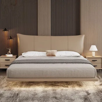 Nordic Unique Luxury Double Bed Storage Queen Size Modern King Dvigulė lova Modernus rėmas Camas De Matrimonio Dormitorio baldai