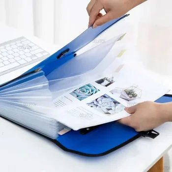 Organ File Wallet Organizer Paper 13 Pockets Storage Holder Office Bag Folder School Case Expanding Size Document Portable