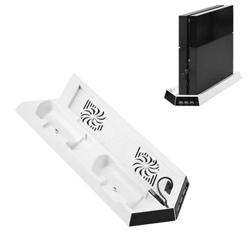 OSTENT daugiafunkcinis šakotuvas USB aušinimo ventiliatorius dvigubas valdiklis įkroviklio stovas įkrovimo stotelė, skirta PS4 konsolei ir valdikliui