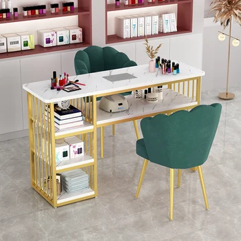 Paprastas grožio manikiūro stalas Nagų stalo padažas Profesionalus manikiūro stalas Biuro makiažas Nagel Tafel baldų salonai YN50MT