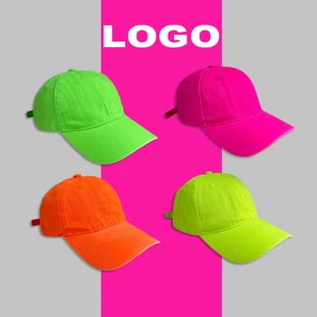 Pasidaryk pats logotipas Spausdinti Fluorescencinis skalbimas Medvilnė Beisbolo kepurė Moterys Pavasario vasara INS Rožė Raudona Beisbolo kepuraitė Atsitiktinė žalia kepurė