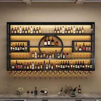 patio mažmeninės prekybos baro spintelė Modernios pramoninių alkoholinių gėrimų virtuvės vyno spintelės Rodyti komercinius Armario Para Vinos namų baldus