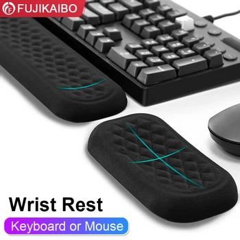 Pelės klaviatūra Riešo kilimėlis su 3D masažo tekstūra Riešo apsaugos kilimėlis biuro nešiojamam kompiuteriui Žaidimų klaviatūra Pelės silikonas Rankų poilsis