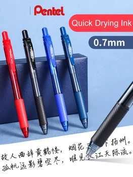 Pentel Energel gelinis rašiklis BL107 0.7mm Praktikuokite rašymą Greitai džiūstantis rašalas Push Type Black Pen Smooth Signature Rašiklis
