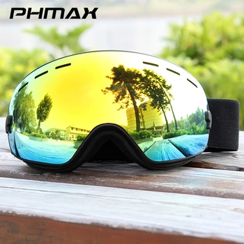 PHMAX Slidinėjimo akiniai Vyrai Snieglenčių akiniai Žieminiai dviračių akiniai Moterys Lauke Sniegas Slidinėjimas Akiniai nuo saulės UV400 Dvigubo sluoksnio objektyvas